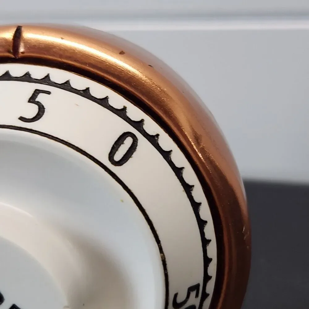 Vintage Mid Century MIRRO Robert Shaw Copper Kitchen Timer 60 Mins WORKS